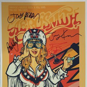 2016 AEROSMITH SIGNED Concert Poster High Definition Reproduction (RP)